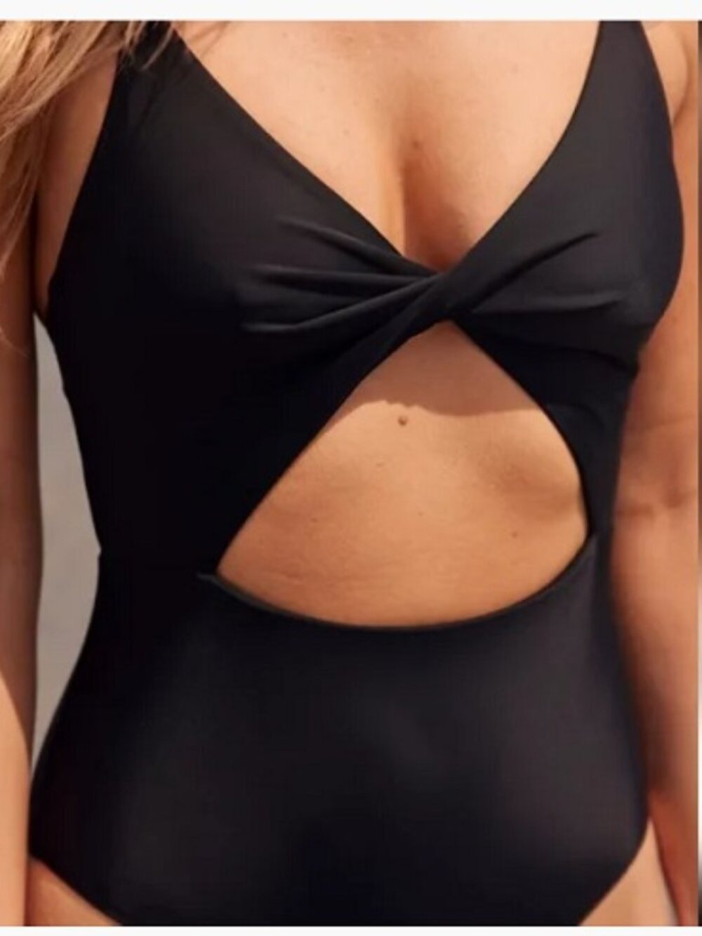 aerie Twist Cut Out Full Coverage One Piece Black Size XXL RT 54.95 NWT